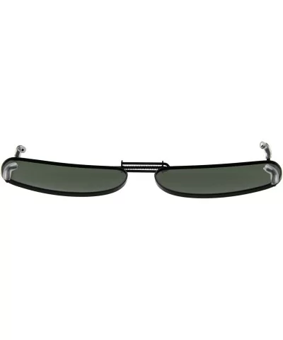 Metal Frame Rim Polarized Lens Clip On Sunglasses 5437MM - G15 - CX18206WO67 $23.17 Shield