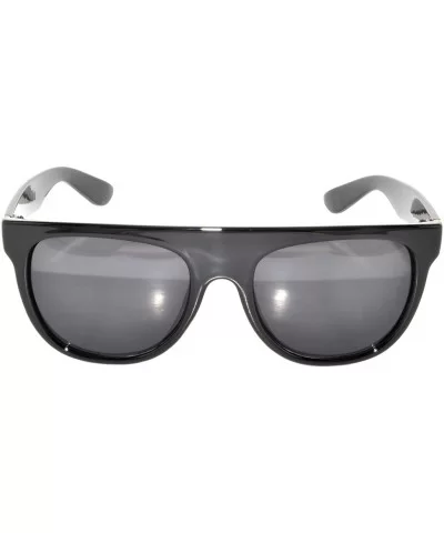 Classic Vintage 80's Style Sunglasses Colored plastic Frame for Mens or Womens - Wf_5047_black - CY11US5YO2T $11.87 Square