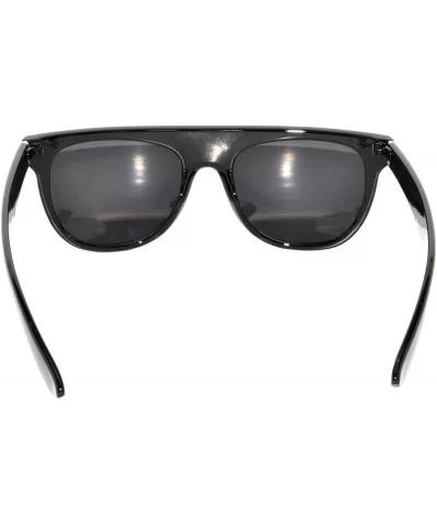 Classic Vintage 80's Style Sunglasses Colored plastic Frame for Mens or Womens - Wf_5047_black - CY11US5YO2T $11.87 Square