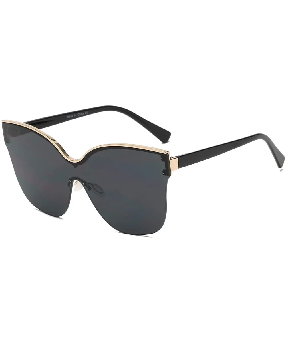 Women Cat Eye Fashion Sunglasses - Black - C618WU8N90C $32.53 Goggle