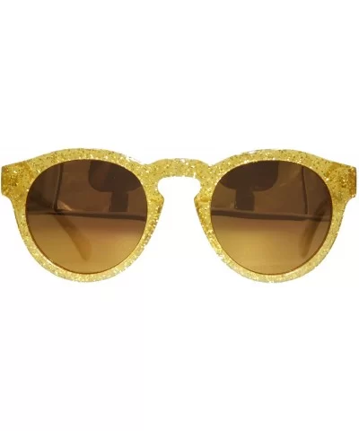 Gold Glitter Glasses - Handmade Acetate Optical Frames - Free Replacement Lenses - Includes Luxurious Case - C018ZQ22ET6 $93....