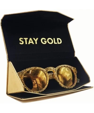 Gold Glitter Glasses - Handmade Acetate Optical Frames - Free Replacement Lenses - Includes Luxurious Case - C018ZQ22ET6 $93....