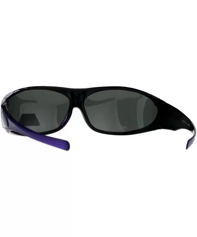 Polarized Anti-glare Lens Oval Mod Fit Over Sunglasses - Purple - CZ1876QYXHR $16.73 Oval