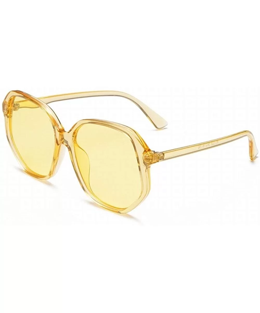 Retro Big Box Irregular Sunglasses Trend Candy Color Sunglasses - CV18U9MZHS3 $36.25 Sport