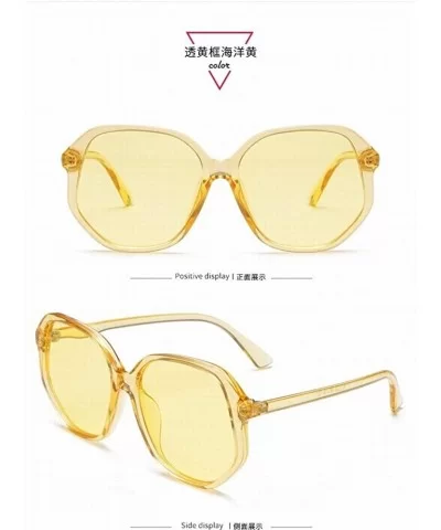 Retro Big Box Irregular Sunglasses Trend Candy Color Sunglasses - CV18U9MZHS3 $36.25 Sport