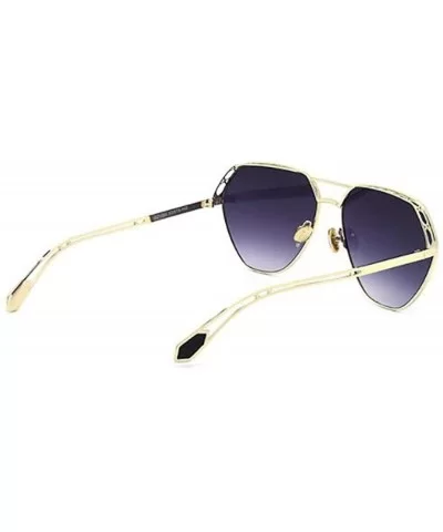 2019 new sunglasses - ladies color film metal sunglasses hollow sunglasses women - C - C918SEHDXEH $67.24 Aviator