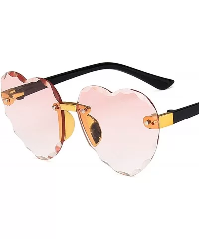 Child Cute Heart RimlFrame Sunglasses Children Kids Gray Pink Red Lens Boys Girls UV400 Protection Eyewear - CF197A2W9KL $26....