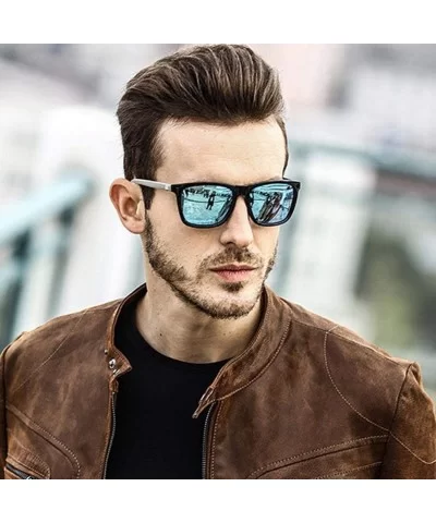 Men Women UV400 Eyewear Retro Style Casual Square Shape Sunglasses Sunglasses - Black Gray - CI19643I64N $29.17 Square