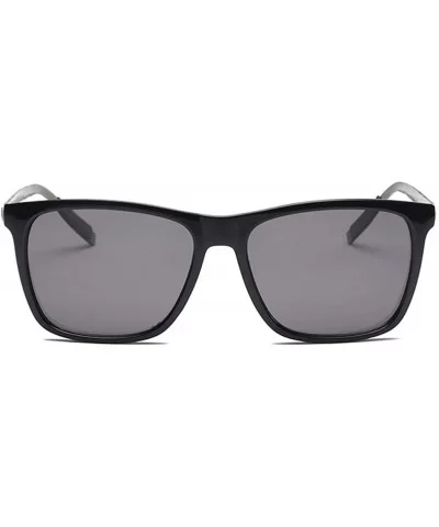 Men Women UV400 Eyewear Retro Style Casual Square Shape Sunglasses Sunglasses - Black Gray - CI19643I64N $29.17 Square