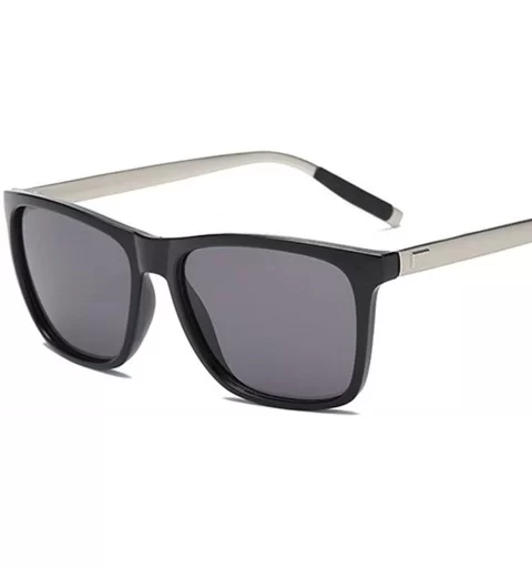 Men Women UV400 Eyewear Retro Style Casual Square Shape Sunglasses Sunglasses - Black Gray - CI19643I64N $29.17 Square