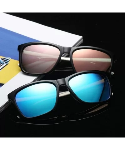 Men Women UV400 Eyewear Retro Style Casual Square Shape Sunglasses Sunglasses - Black Gray - CI19643I64N $29.17 Square