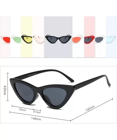 Women Retro Vintage High Pointed UV Protection Cat Eye Fashion Sunglasses - Green/White - CG18IZIH333 $12.13 Cat Eye