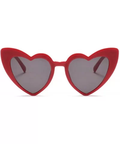 Designer Vintage Sunglass Fashion Love Heart Sunglasses Women Cute Sexy Retro Cat Eye Cheap Red Female - C5 - CI197A3E3MX $47...