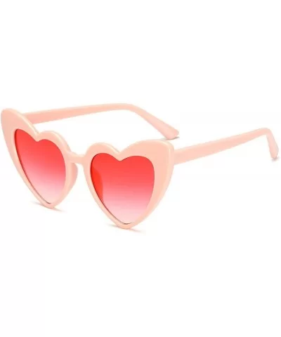 Designer Vintage Sunglass Fashion Love Heart Sunglasses Women Cute Sexy Retro Cat Eye Cheap Red Female - C5 - CI197A3E3MX $47...