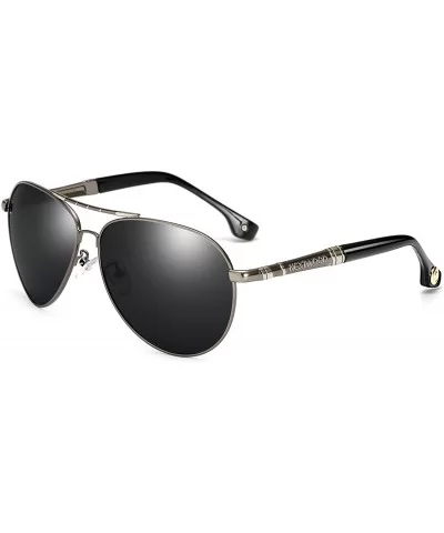 Classic Sunglasses Polarized Pilot Metal Frame 6 Color Golf Phishing Shading Mirror - Gunmetal - CP1867UZYYW $17.07 Aviator