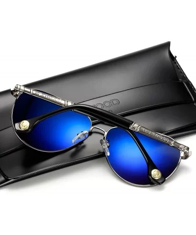 Classic Sunglasses Polarized Pilot Metal Frame 6 Color Golf Phishing Shading Mirror - Gunmetal - CP1867UZYYW $17.07 Aviator