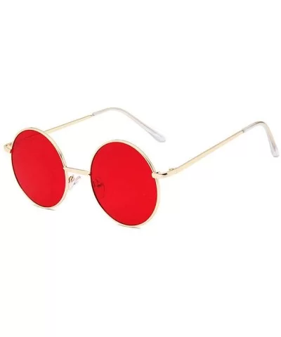 Sunglasses 2019 New Retro Metal Round Frame Colorful UV400 Outdoor Leisure 6 - 7 - CK18YZRUZY4 $13.44 Aviator