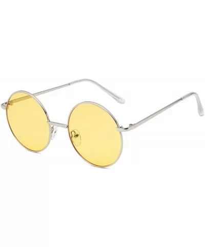 Sunglasses 2019 New Retro Metal Round Frame Colorful UV400 Outdoor Leisure 6 - 7 - CK18YZRUZY4 $13.44 Aviator