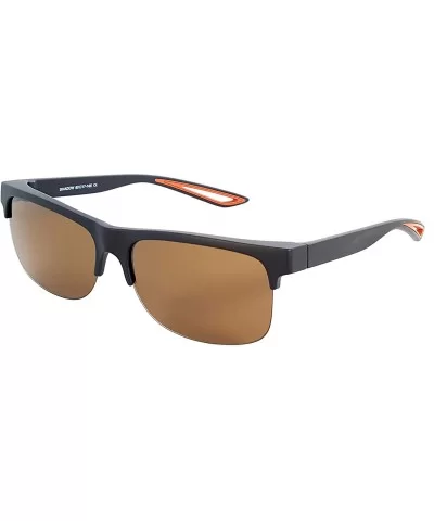 Fit Over Polarized Sunglasses Driving Clip on Sunglasses to Wear Over Prescription Glasses - Black-orange-brown - C118SKZSANL...
