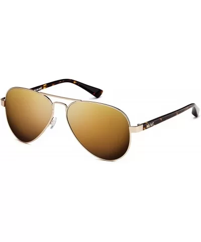 Runaway - Aviator Women's & Men's Sunglasses - 60 mm - Gold / Green - C118DK45TRC $77.38 Aviator