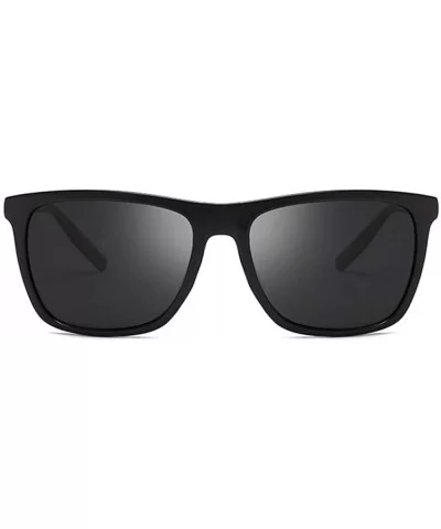 Polarized Sunglasses Vintage Anti Glare - Black Red - CD199G0QKOY $15.64 Square