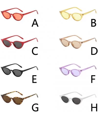 Women Man Vintage Cat Eye Irregular Shape Sunglasses-Eyewear Retro Unisex - C - CW18OAQG6MD $11.04 Round