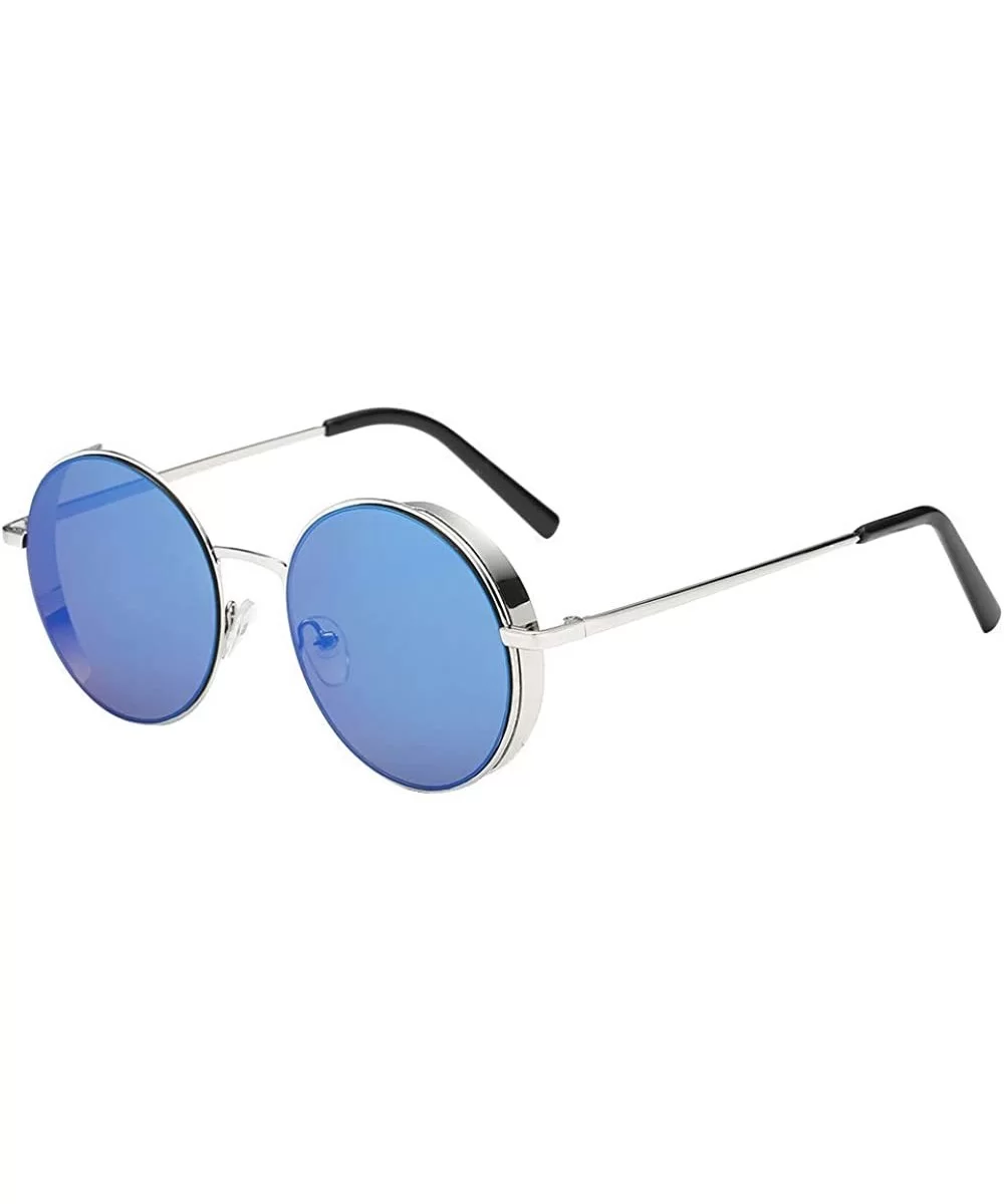 Women Men Fashion Ruond Metal Frame Sunglasses New Trend Brand Classic Sunglasses - G - CT18SX6W7MI $13.34 Wrap