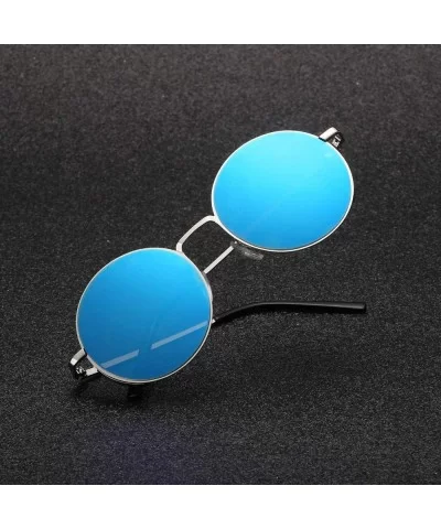 Women Men Fashion Ruond Metal Frame Sunglasses New Trend Brand Classic Sunglasses - G - CT18SX6W7MI $13.34 Wrap