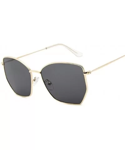 Cat Eye Sunglasses Women Classic Flat Lens Clear Sun Glasses Female Male Retro Small Metal Frame Square - CE198XULHDK $13.55 ...