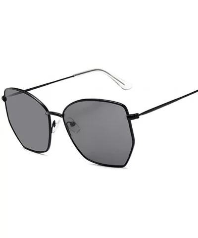 Cat Eye Sunglasses Women Classic Flat Lens Clear Sun Glasses Female Male Retro Small Metal Frame Square - CE198XULHDK $13.55 ...