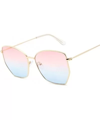 Cat Eye Sunglasses Women Classic Flat Lens Clear Sun Glasses Female Male Retro Small Metal Frame Square - CE198XULHDK $13.55 ...