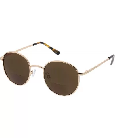 The Good Life Round Hideaway Bifocal Sunglasses- Gold/Tortoise- 49 mm + 1.5 - C018XMYSQ5Q $40.51 Round