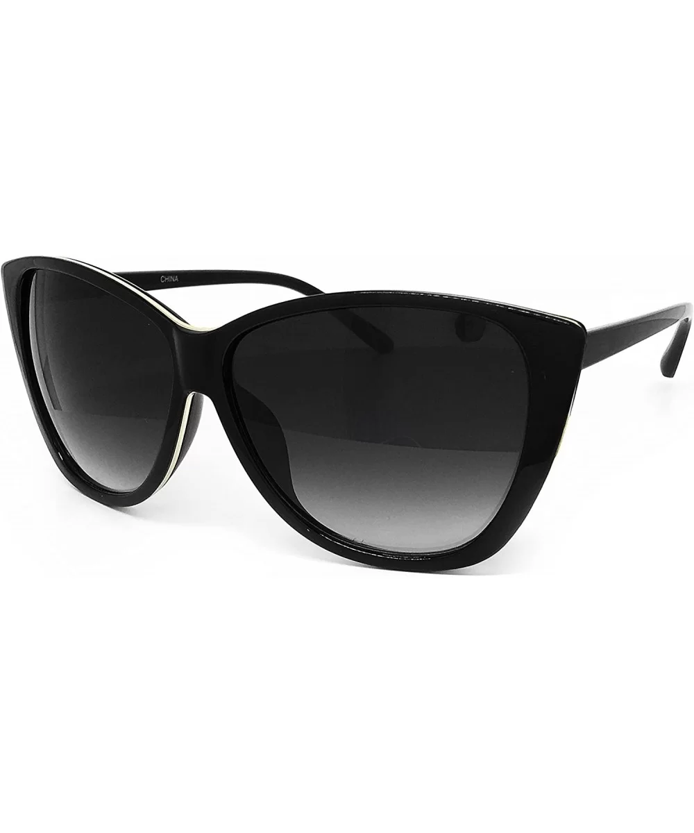 54099 Premium Oversize XXL Wraparound Tint Cats eye Fashion Sunglasses - Cats Eye - CA183L7ZQ4S $25.73 Oversized