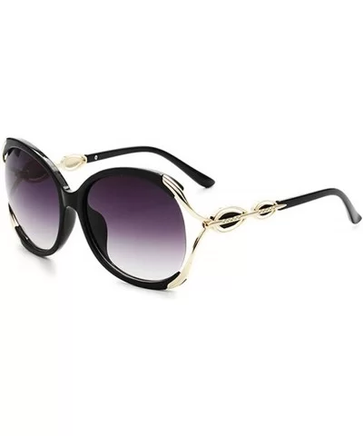 Vintage style Sunglasses for women metal Resin UV400 Sun glasses - Black - CP18T2W096U $22.13 Oversized