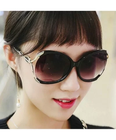 Vintage style Sunglasses for women metal Resin UV400 Sun glasses - Black - CP18T2W096U $22.13 Oversized