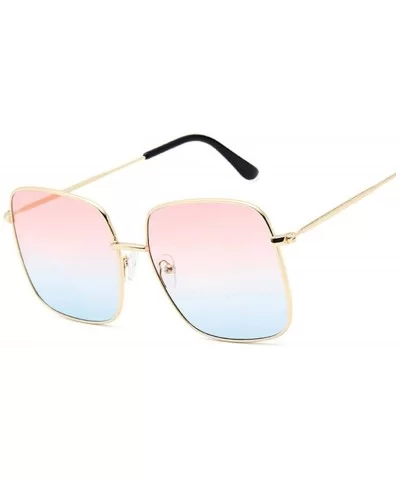 Oversized Shades Women Sunglasses Fashion Square Big Frame Female Vintage Retro Glasses Unisex Feminino-Blue - CZ198ZYH67A $5...