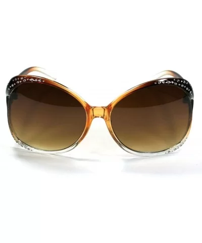 Womens Butterfly Sunglasses 8610 - Brown - C411ESLH5WF $13.29 Butterfly