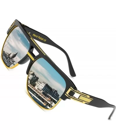 Square Designer Aviator Large Sunglasses - Silver - C0185U73HX9 $27.80 Rimless
