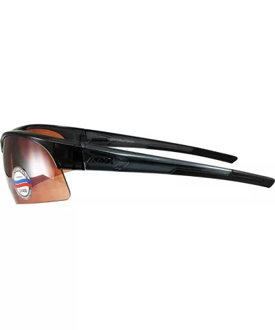 Ray Golf Sport Riding Driving Sunglasses Crystal Grey with High Definition Amber Lens - CC18NKI74SR $27.96 Sport