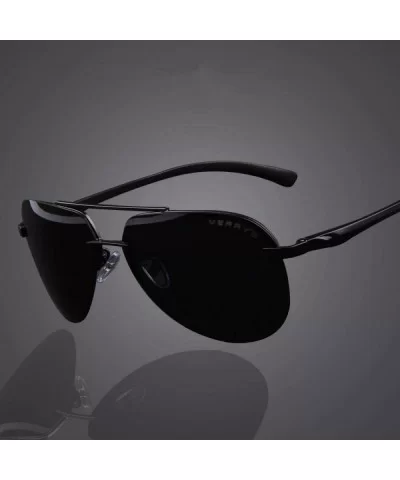 Men 100% Polarized Aluminum Alloy Frame Sunglasses Fashion Mens C01 Black - C05 Gold - CN18XE0DK5A $21.21 Oversized