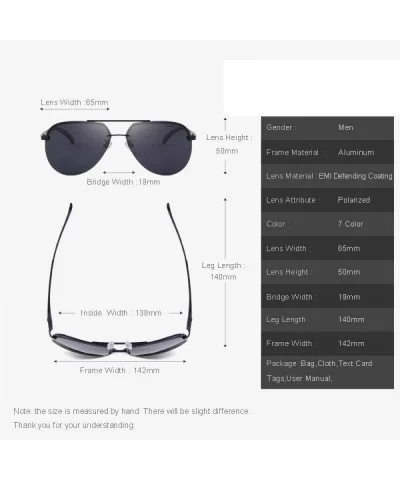 Men 100% Polarized Aluminum Alloy Frame Sunglasses Fashion Mens C01 Black - C05 Gold - CN18XE0DK5A $21.21 Oversized