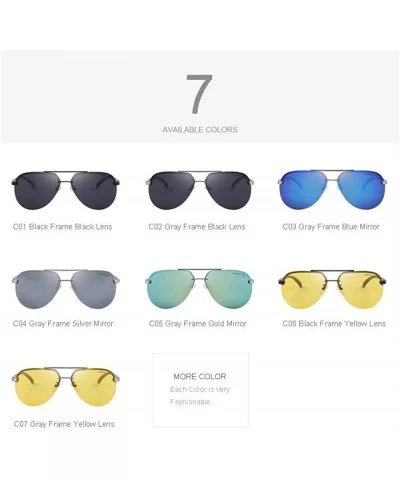 Men 100% Polarized Aluminum Alloy Frame Sunglasses Fashion Mens C01 Black - C05 Gold - CN18XE0DK5A $21.21 Oversized