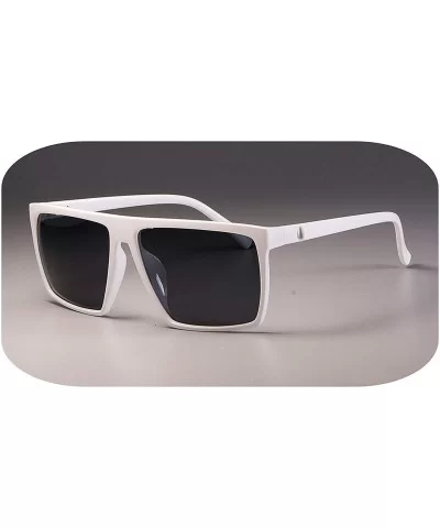 Retro Square Sunglasses Steampunk Men Women Er Glasses Logo Shades UV Protection Gafas - White Black - CV199CQ4LO9 $30.42 Round