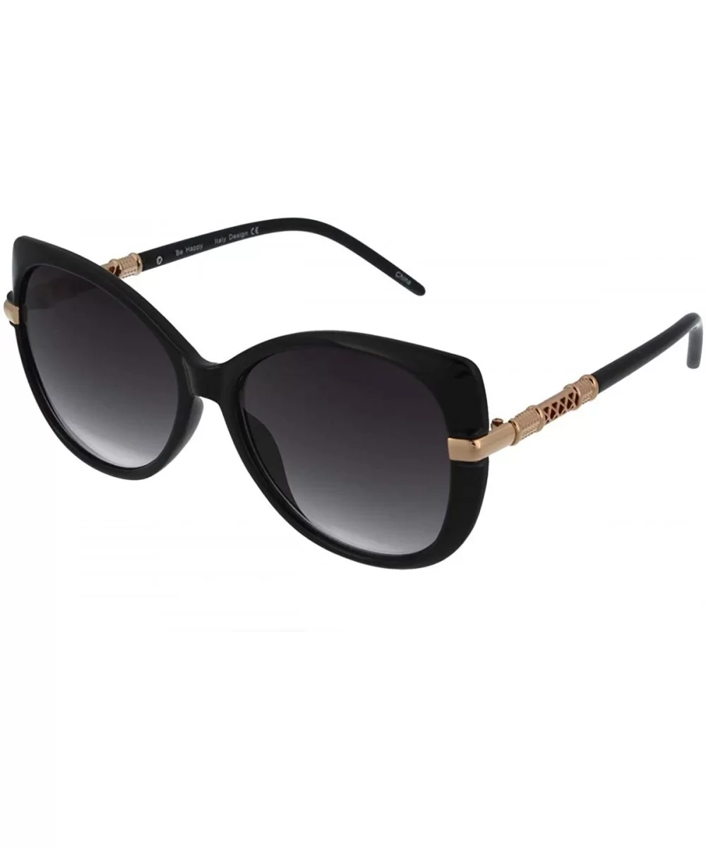 2630 Butterfly Fashion Sunglasses UV Protection - Black - CT18KEG2DSR $38.48 Sport