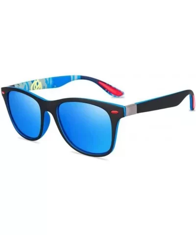 Polarized Sunglasses Men Women Driving Square Frame Sun Glasses Male Goggle - C1 - CW194ONQZZ3 $28.00 Rimless