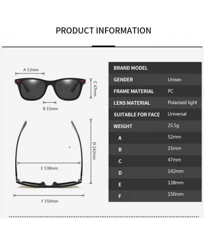 Polarized Sunglasses Men Women Driving Square Frame Sun Glasses Male Goggle - C1 - CW194ONQZZ3 $28.00 Rimless