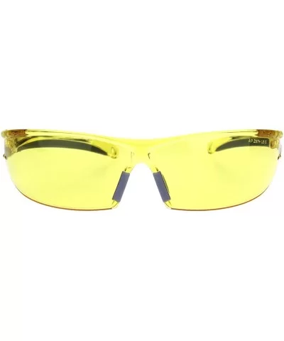 ANSI Z87+ U6 Protective Safety Glasses Yellow Lens Light Wrap Around Frame - C518QU9IIME $17.69 Wrap