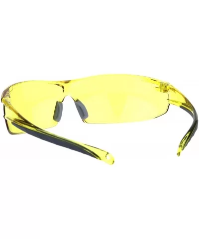 ANSI Z87+ U6 Protective Safety Glasses Yellow Lens Light Wrap Around Frame - C518QU9IIME $17.69 Wrap