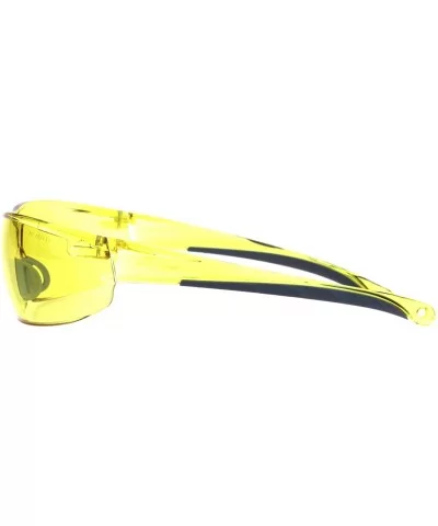 ANSI Z87+ U6 Protective Safety Glasses Yellow Lens Light Wrap Around Frame - C518QU9IIME $17.69 Wrap