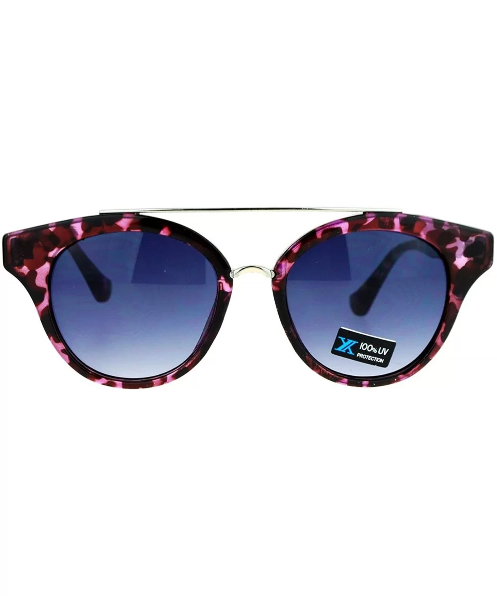 Double Metal Bridge Cat Eye Horn Rim Sunglasses - Purple - C912IVI5GV7 $11.52 Cat Eye